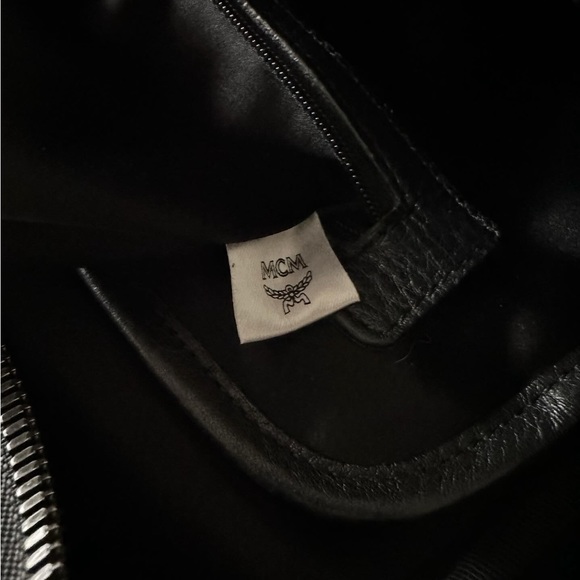 MCM Leather Visetos Studded Zebra Print Backpack - Picture 14 of 16